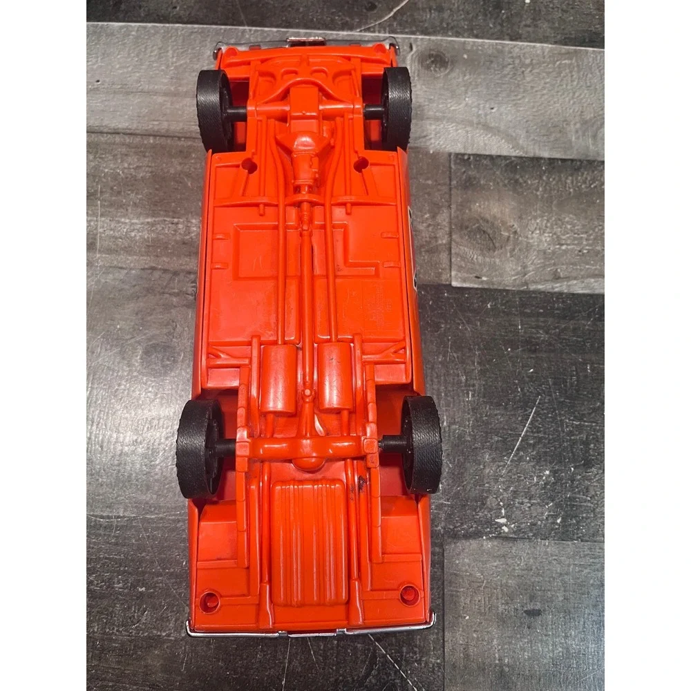 Vintage Processed Plastic Co 1969 Dodge Charger General Lee Rebel Orange Toy Car